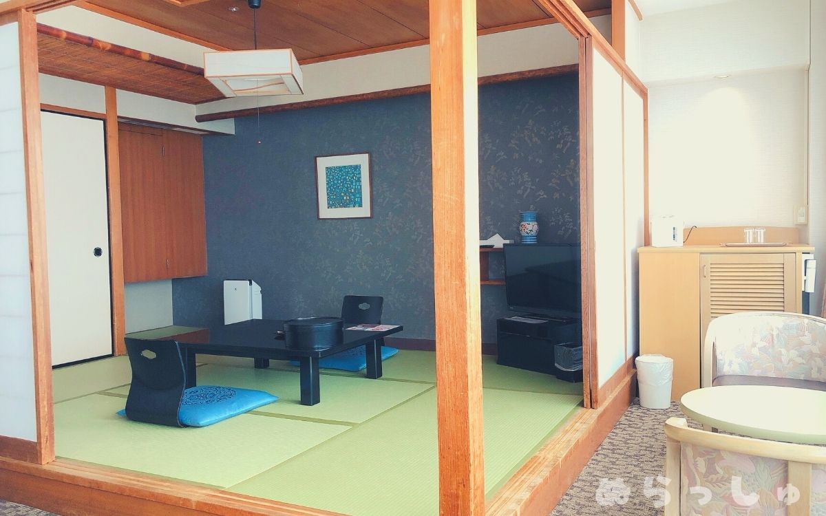 杉乃井ホテル・HANA館の和洋室の和室スペース